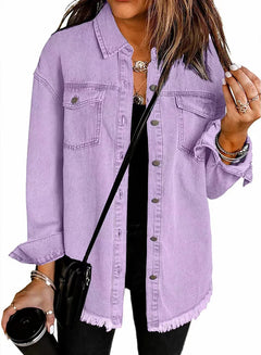 Helene™ | Zeitlose Jeansjacke für jeden Tag in Lila