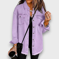 Karela – Klassische Jeansjacke in Lila