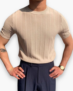 Herren Elegantes Slim Fit T-Shirt | Stilvoll und Modern in Beige