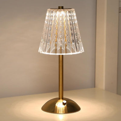 Pharos - Goldene Kristallen Tischlampe