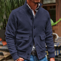 Tate - Stilvolle Herren Strickjacke in Dunkelblau
