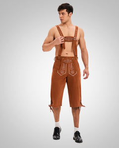 Christian | Herren Klassiker Oktoberfest Lederhose in Khaki