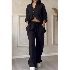 Kelen™ | Urban Stilvolles Hemd und Hosen-Set in Schwarz
