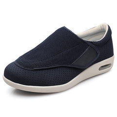 Jamie - Breite orthopädische Schuhe für Diabetiker in Blau