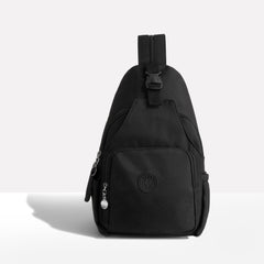 Modern Damen Anti-Diebstahl Umhängetasche | Schnallenverschluss in Schwarz