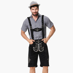 Traditionelle Lederhosen für Herren - Oktoberfest 2025 in Schwarz