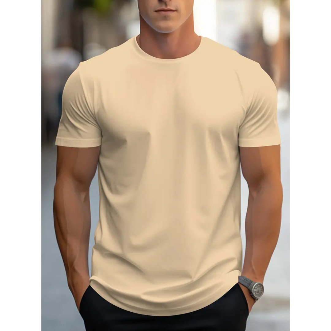 Brian - Klassisches Herren-T-Shirt mit kurzen Ärmeln