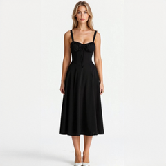 Liana - Schickes Midikleid in Schwarz