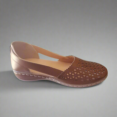 Leandra | Orthopädischer Komfortschuh aus Premium-Material in Braun