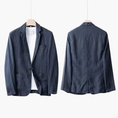 Herren Anzugset mit Blazer und Hose für Frühling Sommer in Dunkelblau