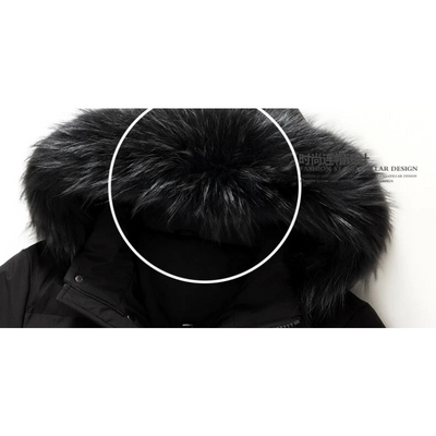 Winterjacke mit Fellimitat-Kapuze für Männer