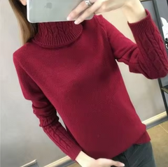 Althea – Rollkragenpullover aus Wolle in Rot