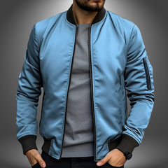 Sim | Herren Lässige Brise Jacke – Leichte Casual Jacke Herren in Hellblau