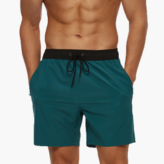 Schnelltrocknende Stretchshorts für Herren - Ideal für Sport & Freizeit in Türkis schwarz