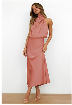 Marley - Elegantes Abendkleid aus Satin für Damen in Leuchtend rot