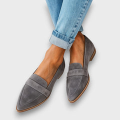 Velira – Elegante Loafer aus Velours in Grau
