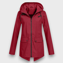 Wenara – Regenjacke mit Kapuze in Rot
