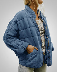 Claudia | Damen Oversized Lässiger Zeitloser Jacke in Blau