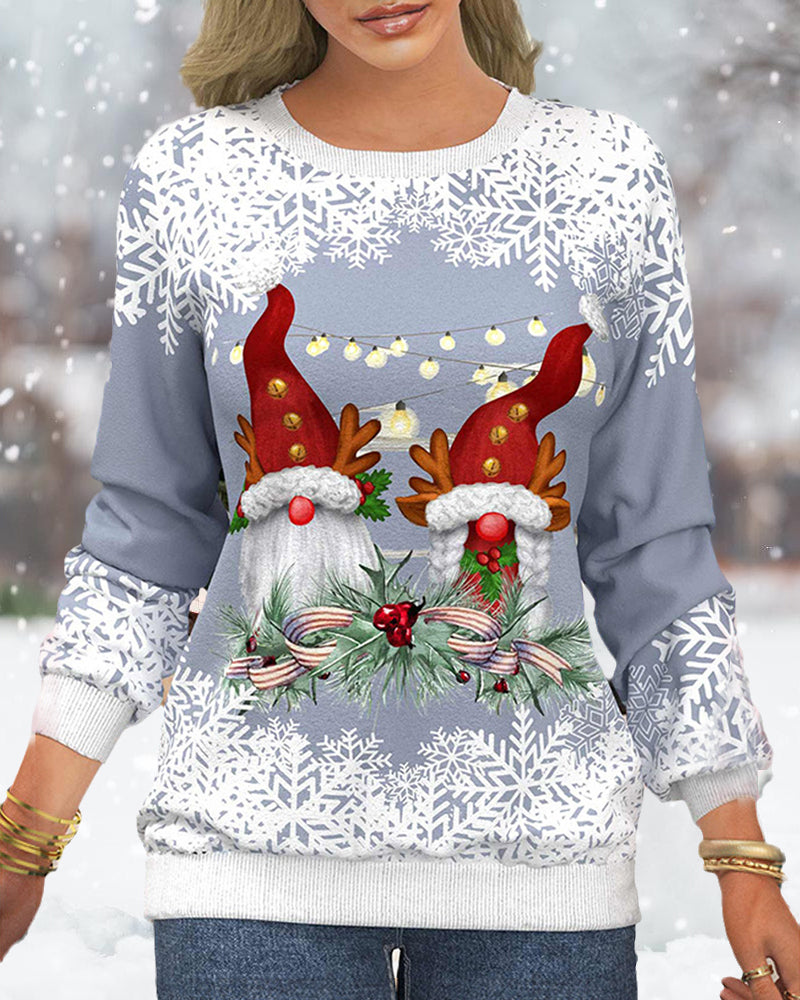 Weihnachtspulli mit Druck für Frauen