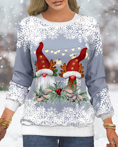 Weihnachtspulli mit Druck für Frauen