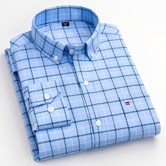 Nikolas - Elegantes Herrenshirt mit Karomuster in Hellblau