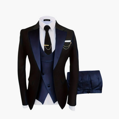 Eleganter Hochzeitsanzug - Herren 3-teilig für festliche Gäste in Marineblau