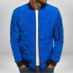 William™ - Premium Stepp-Bomberjacke in Blau
