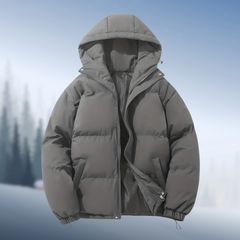 Klassisches Design Kapuzenjacke in Dunkelgrau