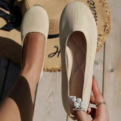 Yanina - Rutschfeste, atmungsaktive Damenschuhe in Beige