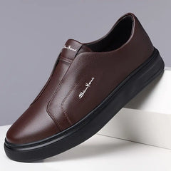 Leder Slipper Schuhe in Braun