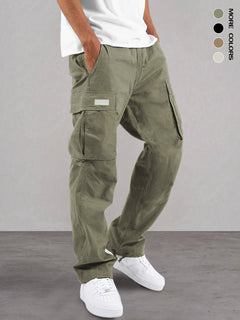 Lorencio™ Premium Mehrtaschen-Cargohose in Armeegrün