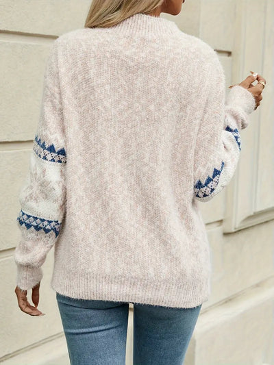 DAMPULLOVER MIT ISLÄNDISCHEN MUSTERN | ELEGANTER, WARMER STIL