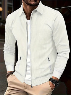 Herren Übergangsjacke Reißverschluss | Schmaler Schnitt in Weiß