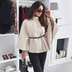 Mila | Chice Schmetterlingsjacke mit Gürtel in Aprikose