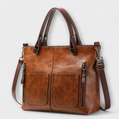 Daphne | Elegante Lederhandtasche in Braun