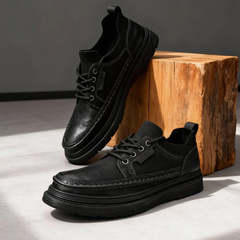 Bergmann Leder Sneaker in Schwarz