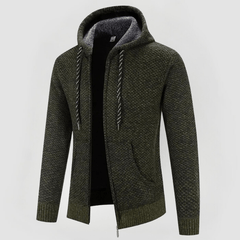 KLAUS - KAPUZENPULLOVER PREMIUM in Militärgrün