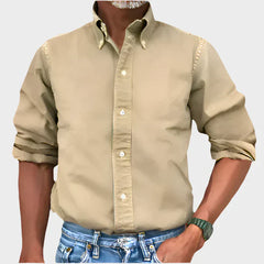 Karl™ | Klassisches Baumwollhemd in Khaki
