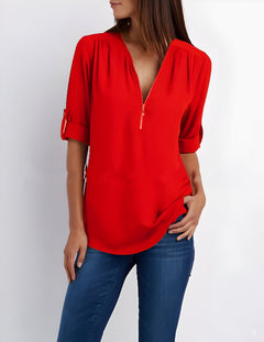 Adorin | Stylische & Vielseitige Bluse in Rot