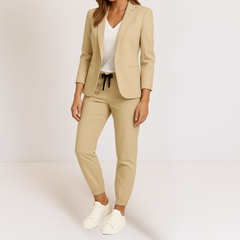 Ulrika - Leichter Jumpsuit in Beige