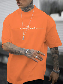 Caleb - Herren-T-Shirt mit Rundhalsausschnitt in Orange