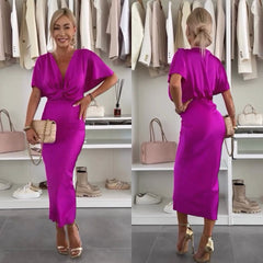 Elyn | Stilvolles Midikleid in Violett