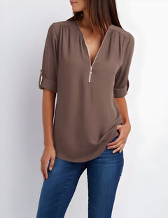 Adorin | Stylische & Vielseitige Bluse in Braun