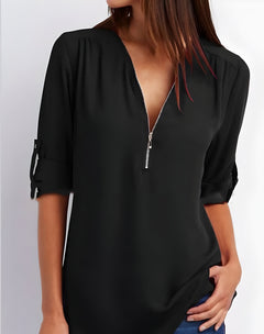 Adorin | Stylische & Vielseitige Bluse in Schwarz