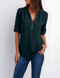 Adorin | Stylische & Vielseitige Bluse in Dunkelgrün