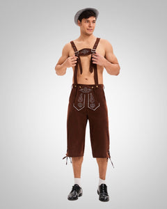 Christian | Herren Klassiker Oktoberfest Lederhose in Burgund
