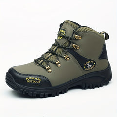 Winterschuhe Herren | Schnür-Wanderschuhe Mit Profilsohle in Grün