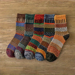 Ava | Vintage Socken in Fünf Paare in gemischten Farben
