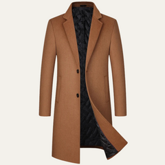 Kevin | Herren Langer Wintermantel in Khaki