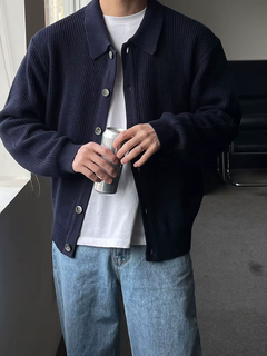 ZAYDEN – Der streetwear-cardigan mit moderner passform in Blau